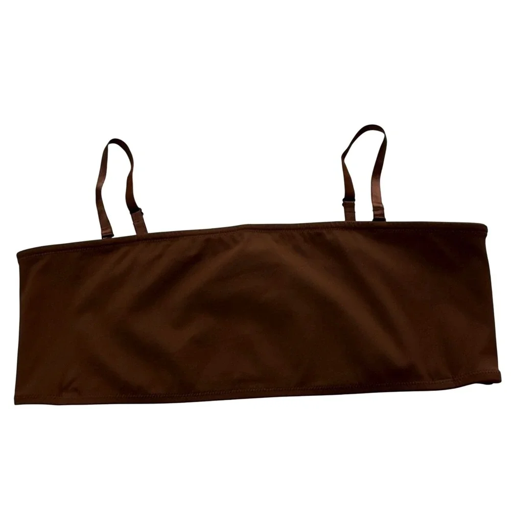 SKIMS Shaping Swim Bandeau Top Cocoa 4X‎